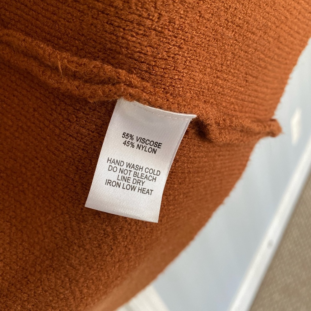 Lulu's Rust Cable Knit Open-Front Cardigan - Picture 15 of 16
